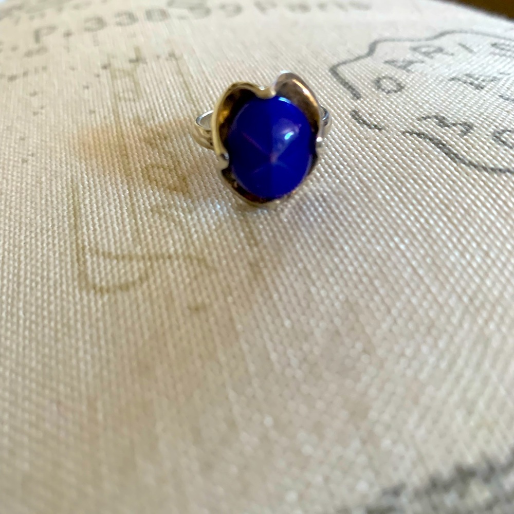 Star Saffire , sterling silver , ring , size 6 barely used